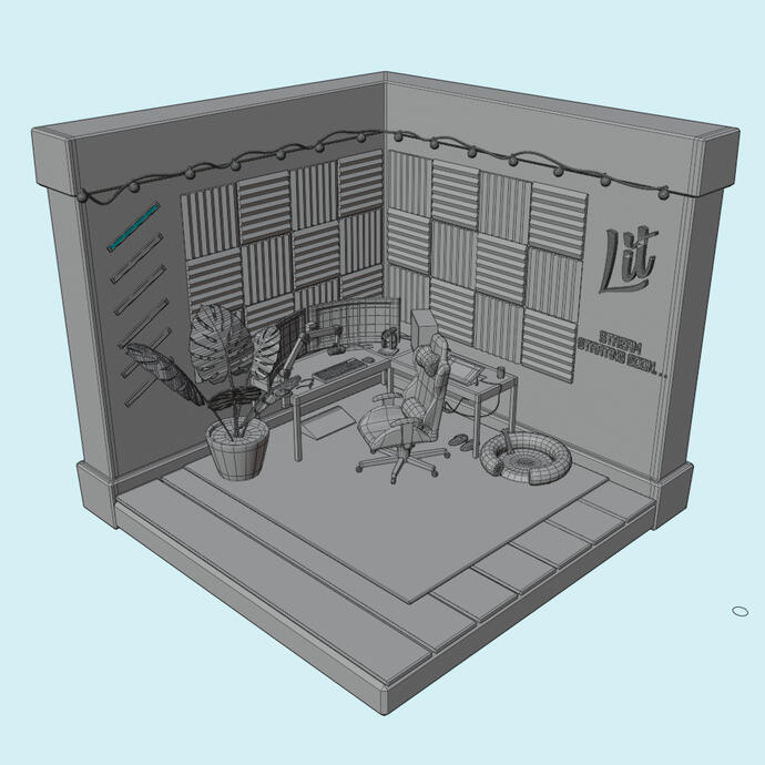Isometric Gamer Room WF